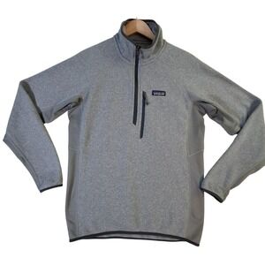 Patagonia Better Sweater Mens Medium Grey Crosstrek 1/4-Zip Fleece Warm 25980